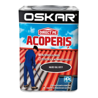 Email Oskar, Direct Pe Acoperis, Maro, 0.75L, Ral8019 (471013) utilizata pentru decorarea acoperisurilor din metal feros si neferos, lemn si zidarie